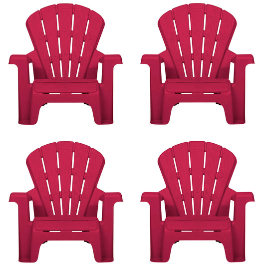 Garden Chairs - Red 4 Pack